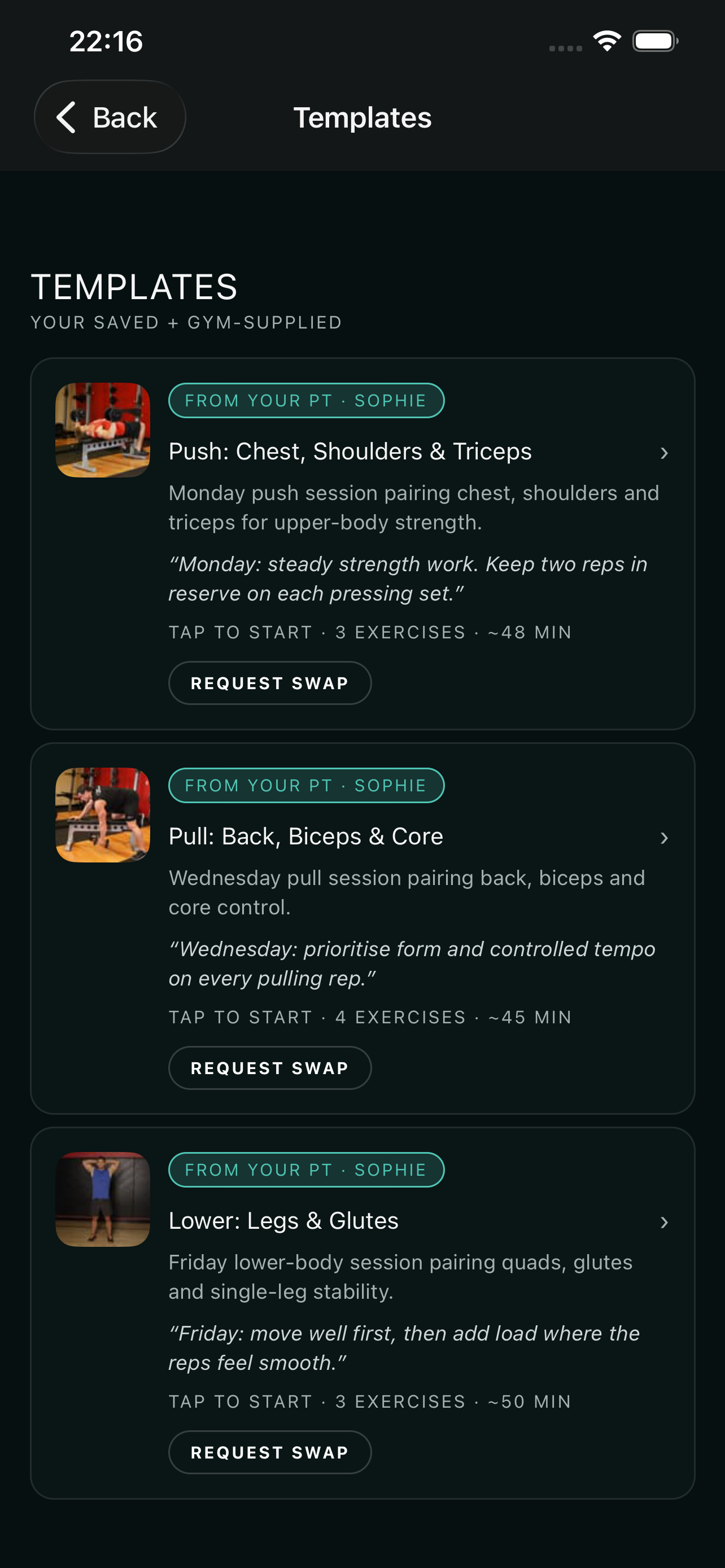 SmartGyms · Workout